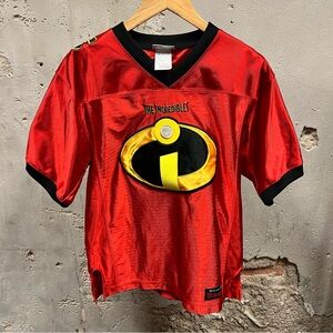 Vintage Y2K Disney The Incredibles Jersey Embroidered Youth Top XL Disneyland